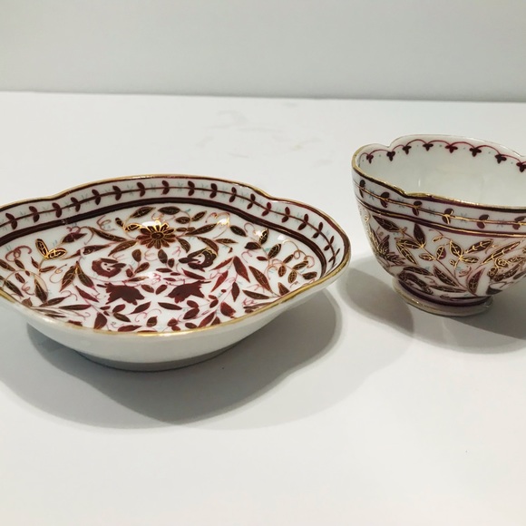 Antique Fischer & Mieg Royal Vienna Style Raspberry Floral Tea Cup Saucer - Picture 3 of 11